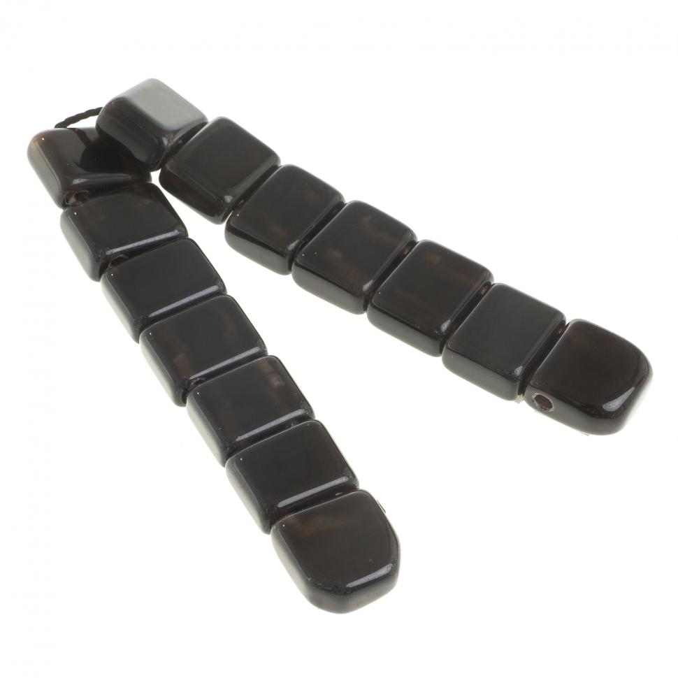 Четки перекидные 14 зерен из черного обсидиана фото 1 — 