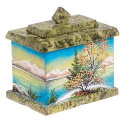 Шкатулка с рисунком из каменой крошки &quot;Весна&quot; 10,5х7х10 см — 