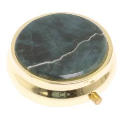 Таблетница на 3 отсека камень офит цвет золото — 