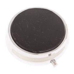 Таблетница на 3 отделения камень турмалин шерл цвет серебро — 