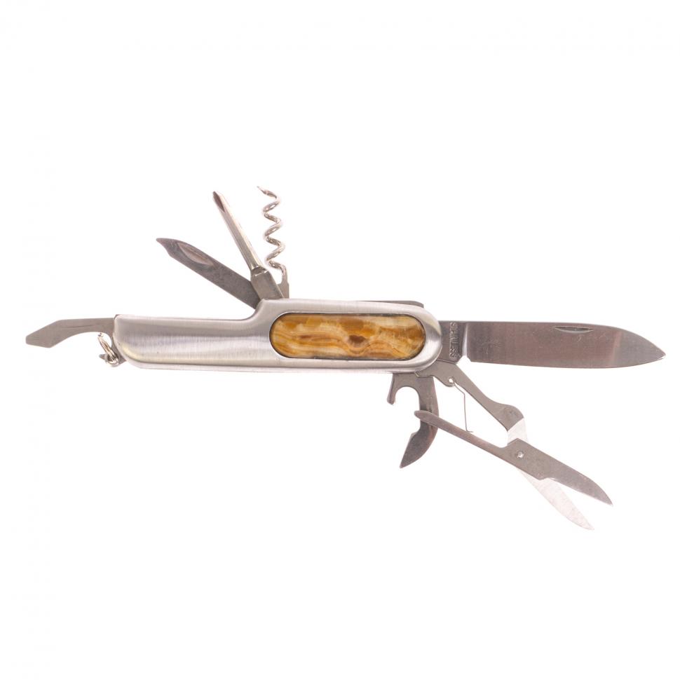 Нож мультитул складной 7 в 1 с камнем оникс фото 1 — 