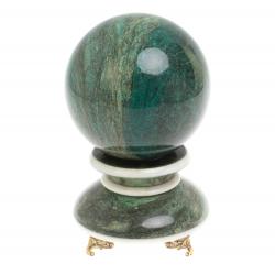 Шар &quot;Антистресс&quot; из шабровского змеевика 10,5 см на подставке — 