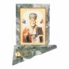 Икона с подсвечником Николай Чудотворец средняя из змеевика 12х12х13 см фото 5 — 