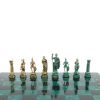 Шахматы "Древний Рим" фигуры бронза / патина 44х44 см змеевик фото 5 — 