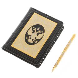 Подарочный набор &quot;Держава&quot; ежедневник А6 и ручка с гравюрой Златоуст — 