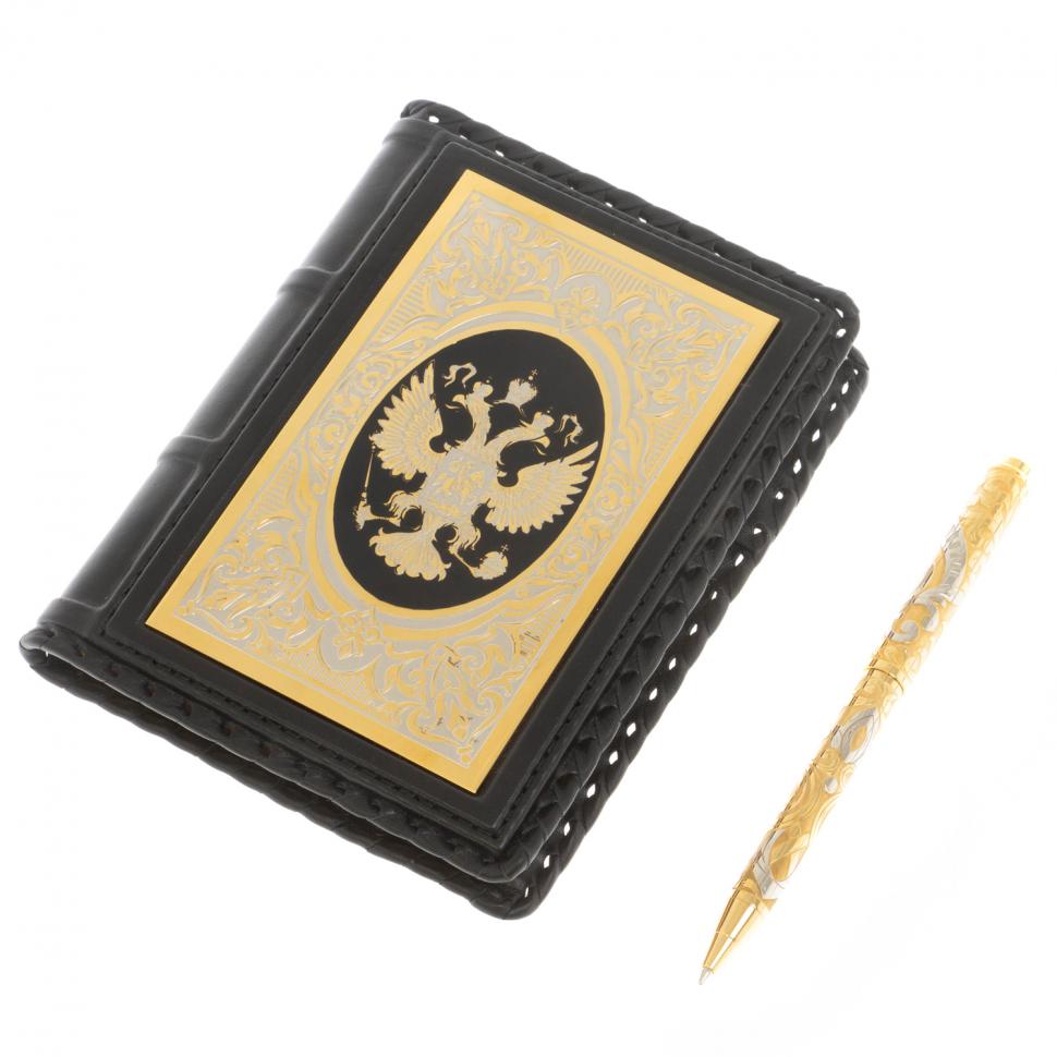 Подарочный набор "Держава" ежедневник А6 и ручка с гравюрой Златоуст фото 1 — 