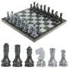 Настольная игра Шахматы Шашки Нарды 3 в 1 из камня мрамор змеевик фото 2 — 