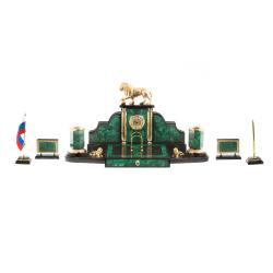 Письменный прибор из малахита &quot;Лев с шаром&quot; — 