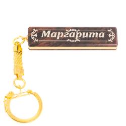 Брелок именной &quot;Маргарита&quot; камень обсидиан — 