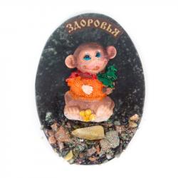 Магнит &quot;Обезьянка в свитере &quot;Здоровья&quot; змеевик — 