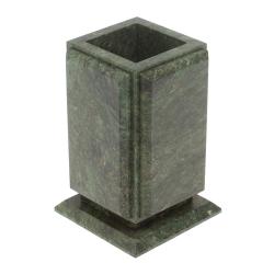 Карандашница большая из шабровского змеевика 9х9х14,5 см — 