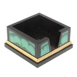 Лоток для бумаг &quot;Кубарик&quot; из малахита — 