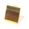 Зеркало квадратное карманное из тигрового глаза цвет золото фото 2 — 
