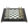 Шахматы подарочные "Афина" 32х32 см из змеевика и мрамора фото 2 — 