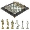 Шахматы подарочные "Афина" 32х32 см из змеевика и мрамора фото 1 — 