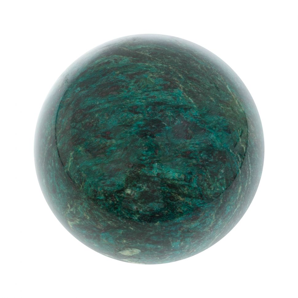 Шар диаметром 10 см из камня змеевик фото 1 — 