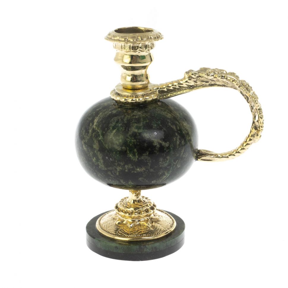 Подсвечник из бронзы с ручкой фото 1 — 