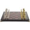 Настольные шахматы "Средневековые рыцари" доска 44х44 см из камня лемезит фото 2 — 