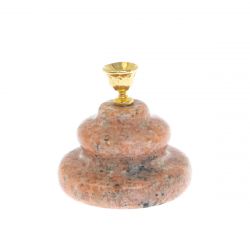 Подсвечник церковный из розового мрамора 5х5 см — 