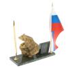 Флагшток с ручкой "Медведь на камне" из змеевика фото 4 — 