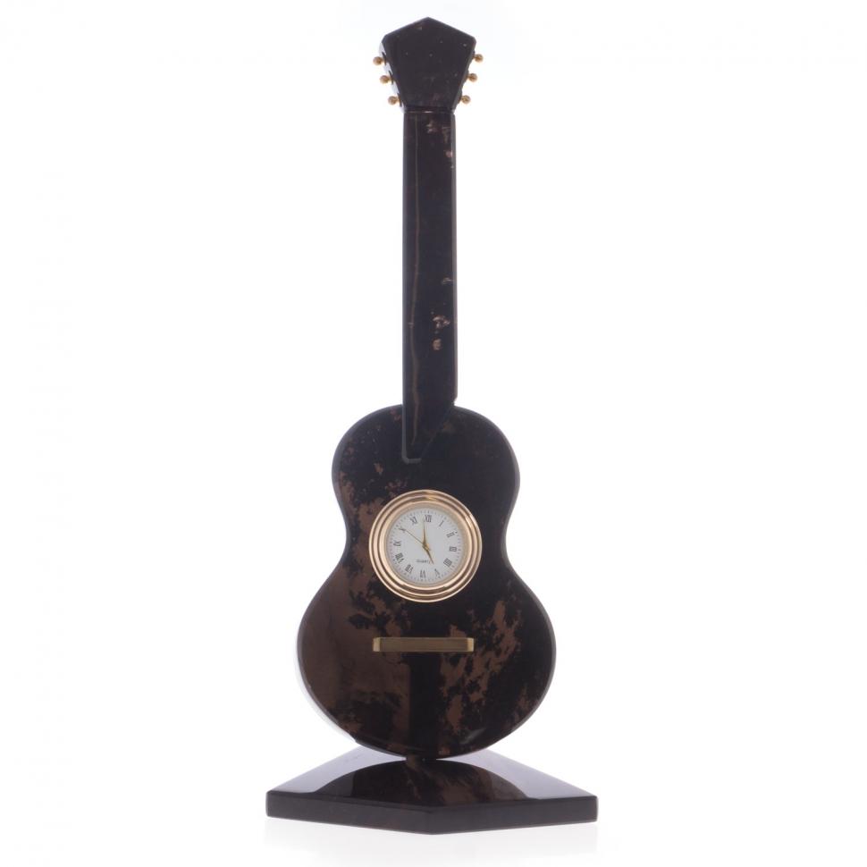 Настольные часы "Гитара" черный обсидиан фото 1 — 