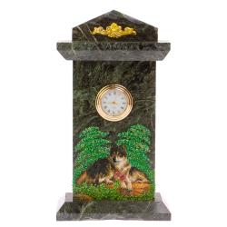 Часы &quot;Пара волков&quot; камень змеевик — 