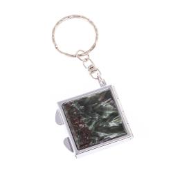 Складное зеркало брелок из серафинита квадратное — 