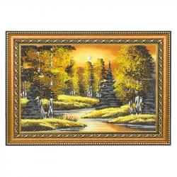 Картина &quot;Осень янтарная&quot; багет 24х34 см, каменная крошка — 