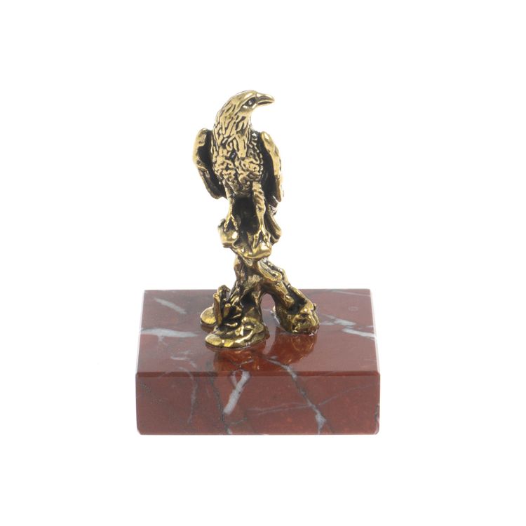 Статуэтка "Орел" из бронзы и креноида 3,5х3,5х5 см фото 1 — 