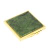 Зеркало квадратное карманное из камня нефрит цвет золото фото 1 — 