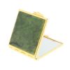 Зеркало квадратное карманное из камня нефрит цвет золото фото 2 — 