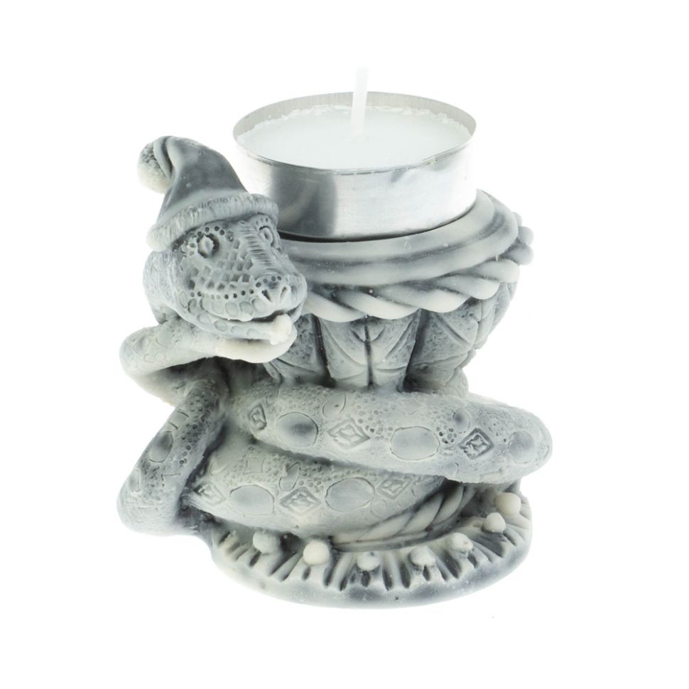 Подсвечник "Змей" из мраморной крошки фото 1 — 