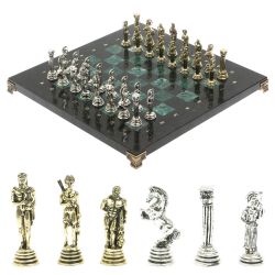 Шахматы &quot;Афина&quot; доска 32х32 см из змеевика — 