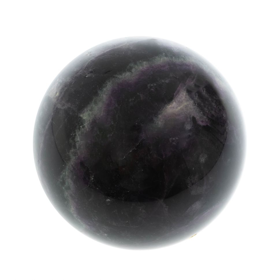 Шар из камня флюорит 8,6 см фиолетовый фото 1 — 