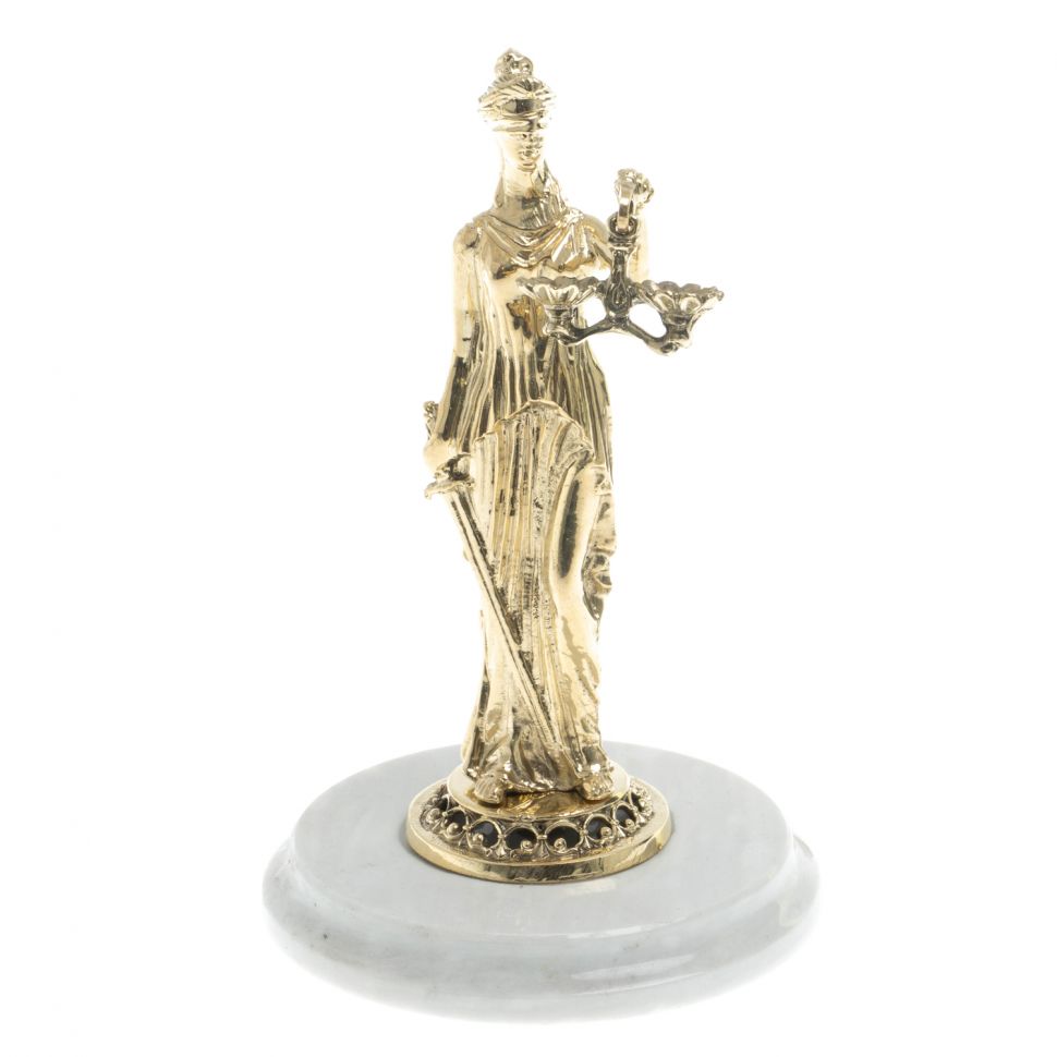 Статуэтка "Фемида" на подставке из мрамора фото 1 — 