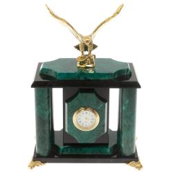 Настольные часы &quot;Орел&quot; бронза змеевик — 