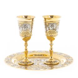 Набор фужеров на подносе &quot;Лилии&quot; 70 мл Златоуст — 