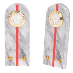 Часы &quot;Погон лейтенант МВД&quot; камень мрамор — 