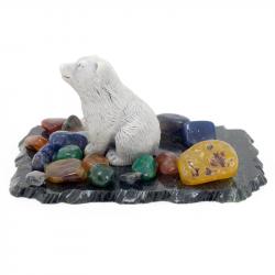 Сувенир из мрамолита &quot;Медвежонок сидит&quot; — 