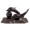 Сувенир фигурка "Пара дельфинов" из черного обсидиана фото 2 — 