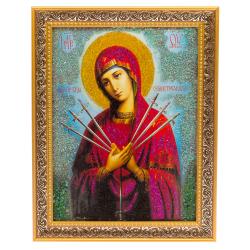 Икона &quot;Семистрельная&quot; рамка багет 18х23 см — 