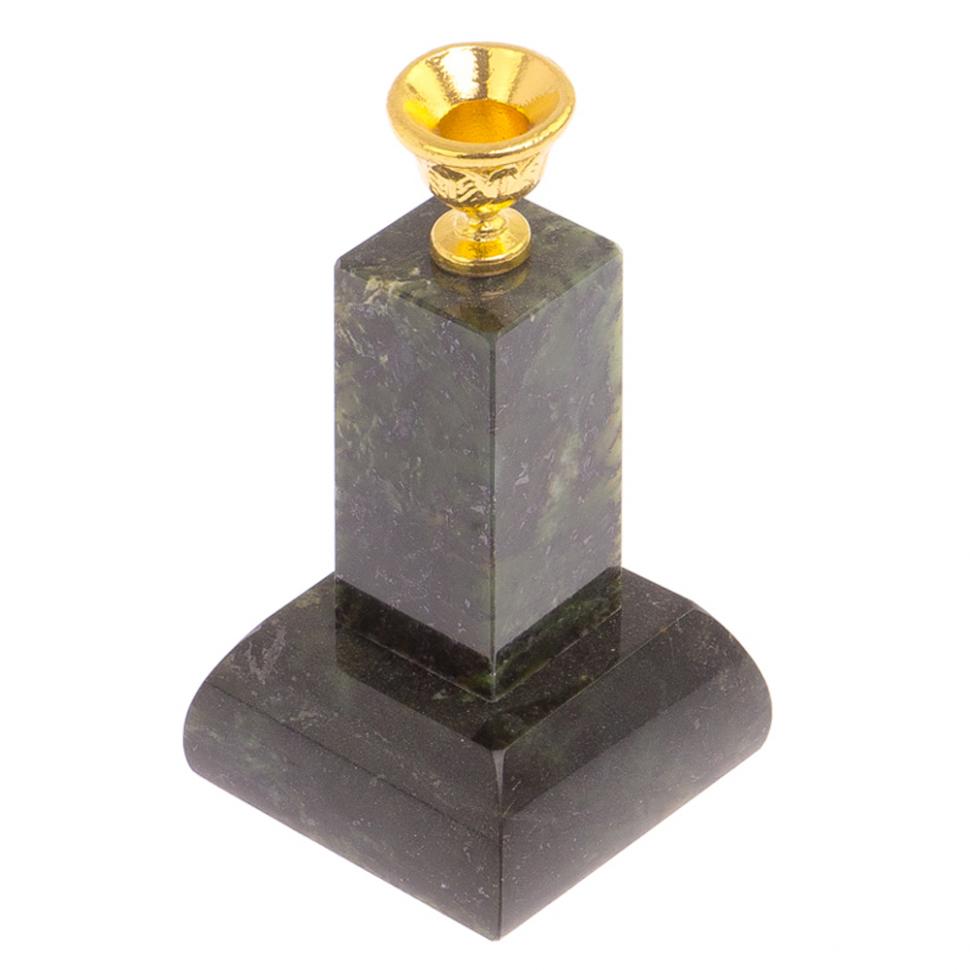 Подсвечник церковный "Столбик" нефрит фото 1 — 