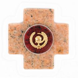 Магнит Медицинская служба мрамор змеевик красный — 