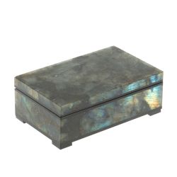 Шкатулка из лабрадорита 12х7,5х4,5 см — 