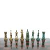Шахматы "Средневековые рыцари" фигуры бронза / патина 44х44 см лемезит фото 5 — 