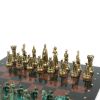 Шахматы "Средневековые рыцари" фигуры бронза / патина 44х44 см лемезит фото 4 — 