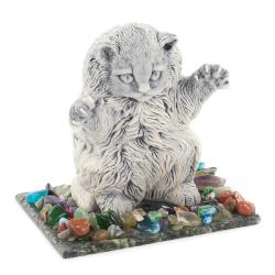 Сувенир &quot;Кот играет&quot; из мрамолита — 