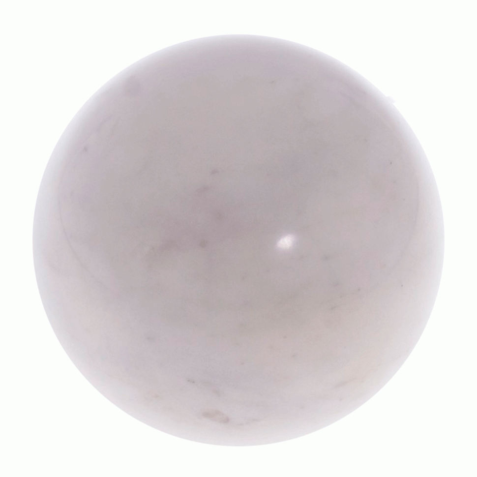 Шар 11 см белый мрамор фото 1 — 