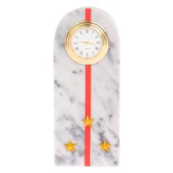 Часы &quot;Погон старший лейтенант МВД&quot; из мрамора — 