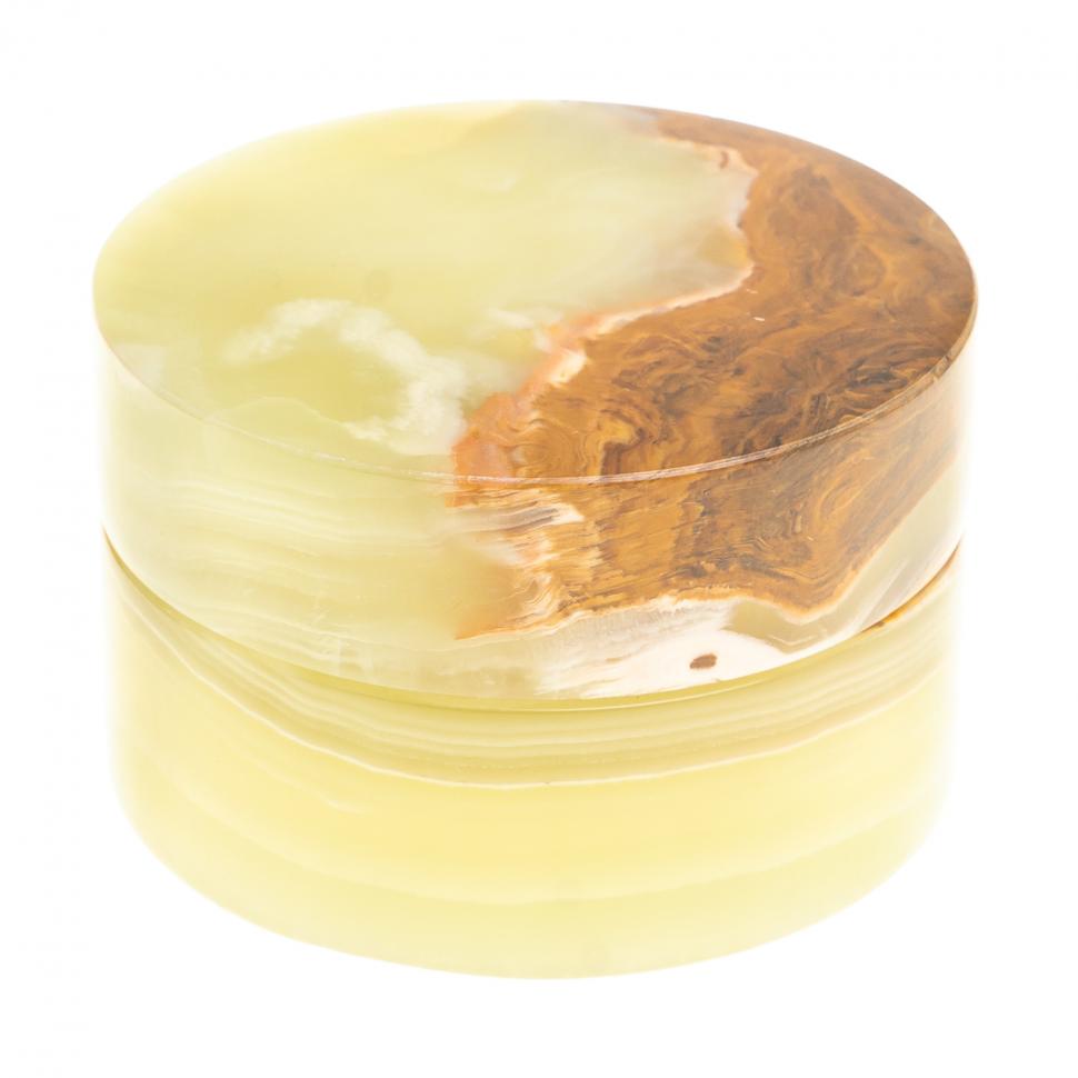 Шкатулка "Пудреница" из оникса 7,5х7,5х4,5 см (3) фото 1 — 